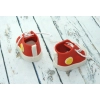 Figurki ozdoby na tort buty trampki dekoracje na roczek baby shower urodziny czerwone
